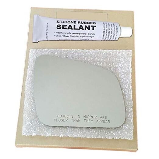 Passenger Side Mirror Replacement Glass + Silicone Adhesive for Mercedes-Benz
