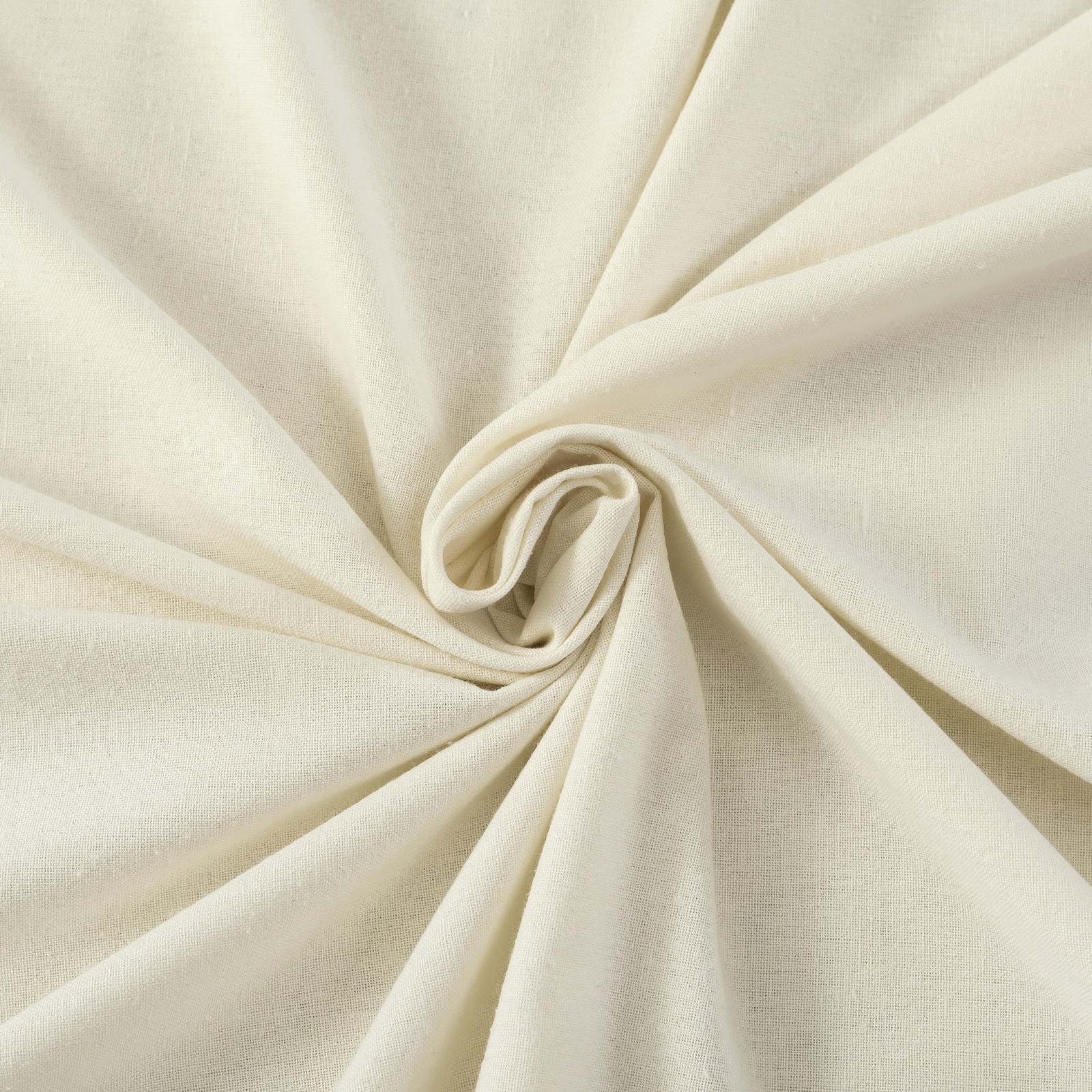 Cotton Blend Button Tab Top Curtain Panel, 40″ x 84, Cream