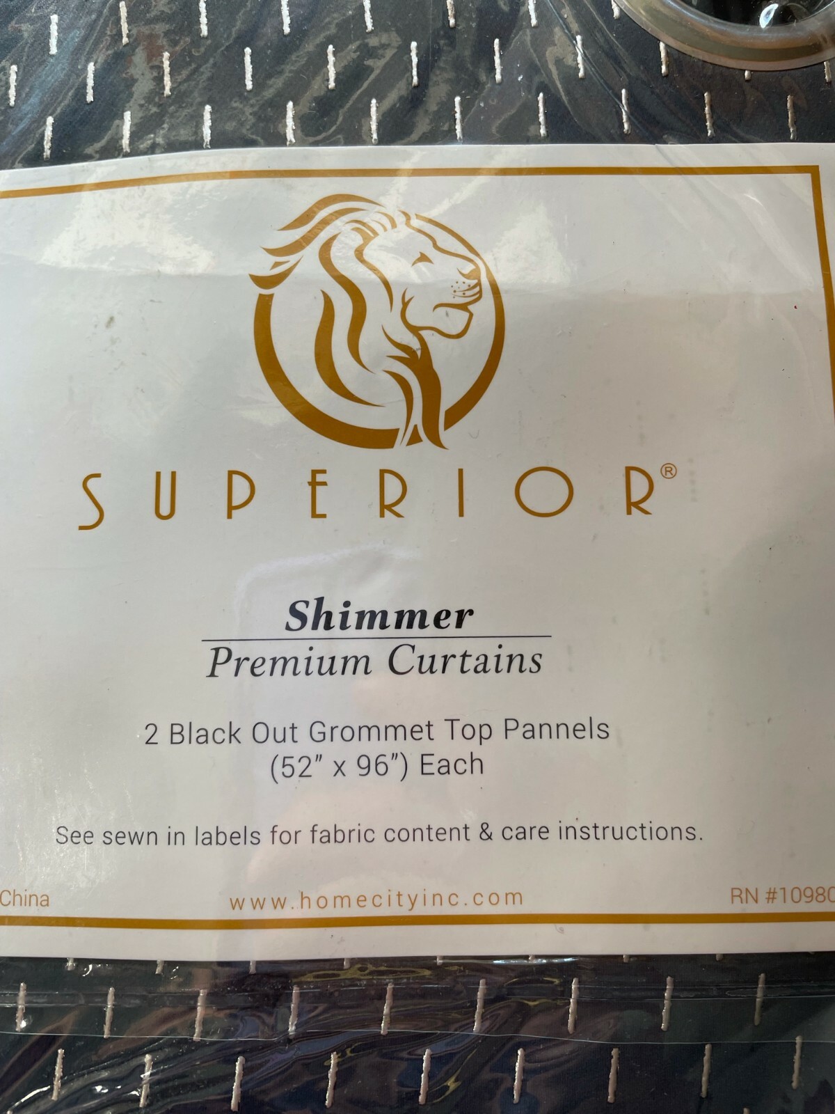 Impressions Celine Shimmer Blackout Curtain Panel Set with Grommet Header 52X96