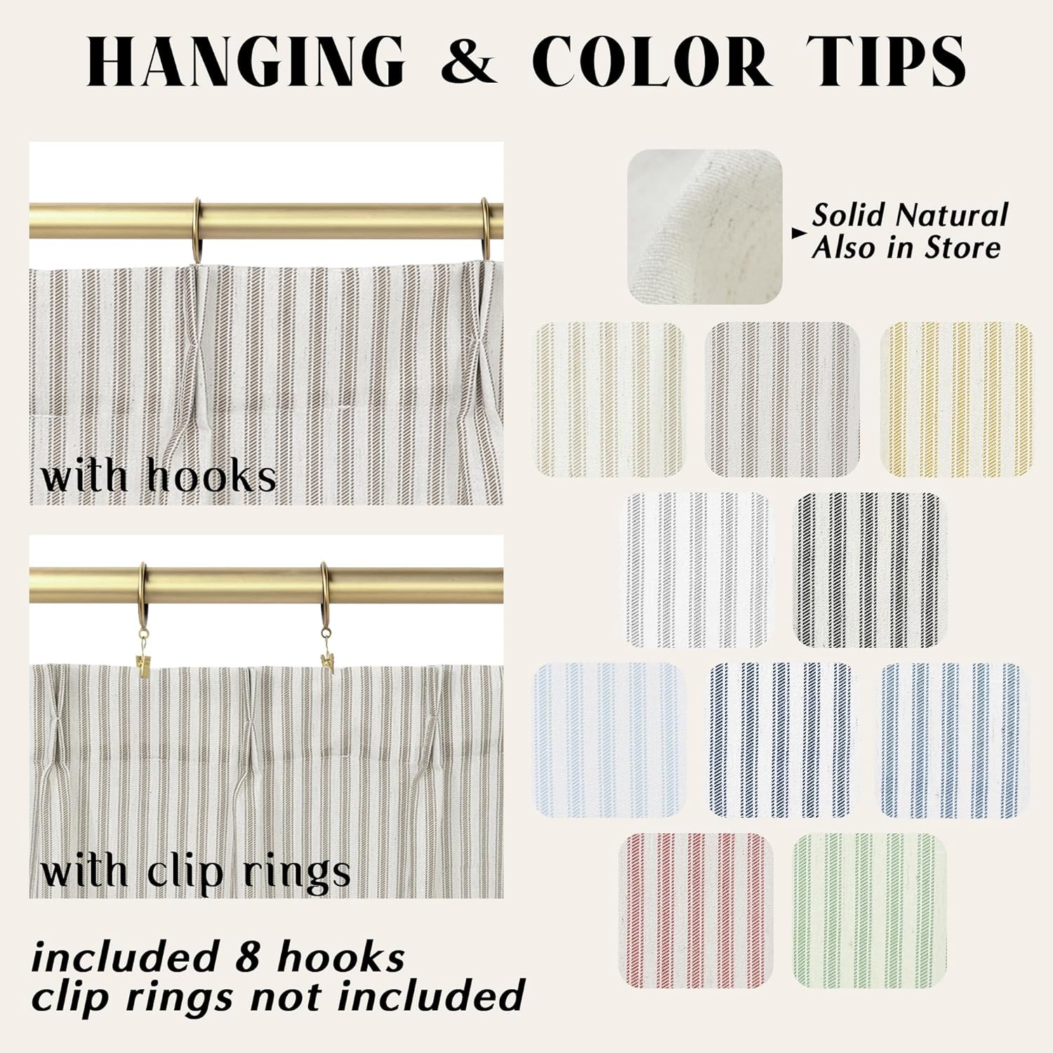 Kitchen Curtains Sets for Windows,18 Inch Farmhouse Boho Short Curtain 2 Pack