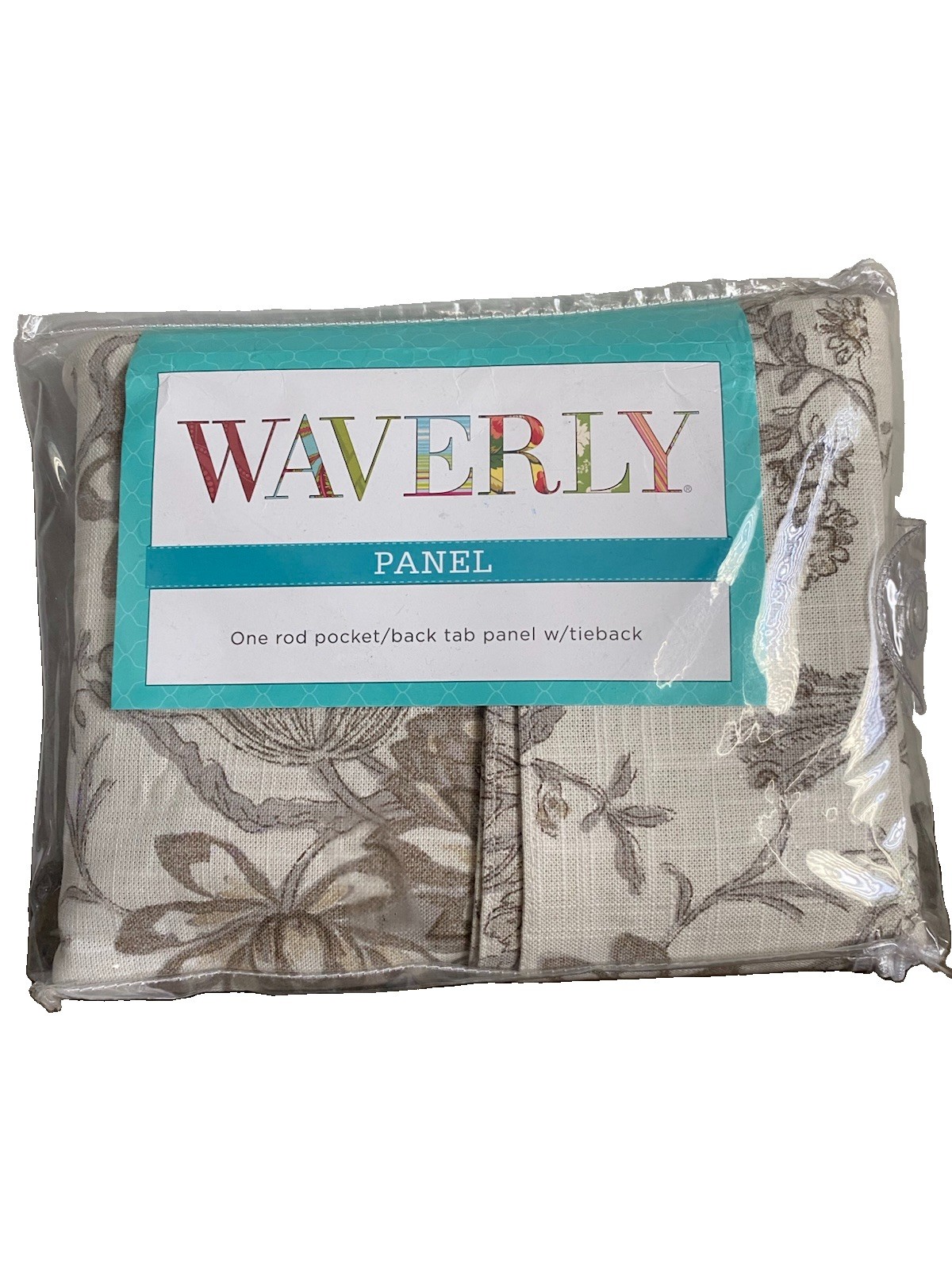 Waverly Lucchese Fumo 52”x84” One Rod Pocket Curtain Panel Cotton