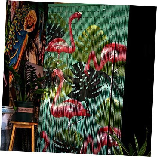 Flamingo Beaded Curtain, Doorway Beads Curtains, Hanging Beads for Doorways