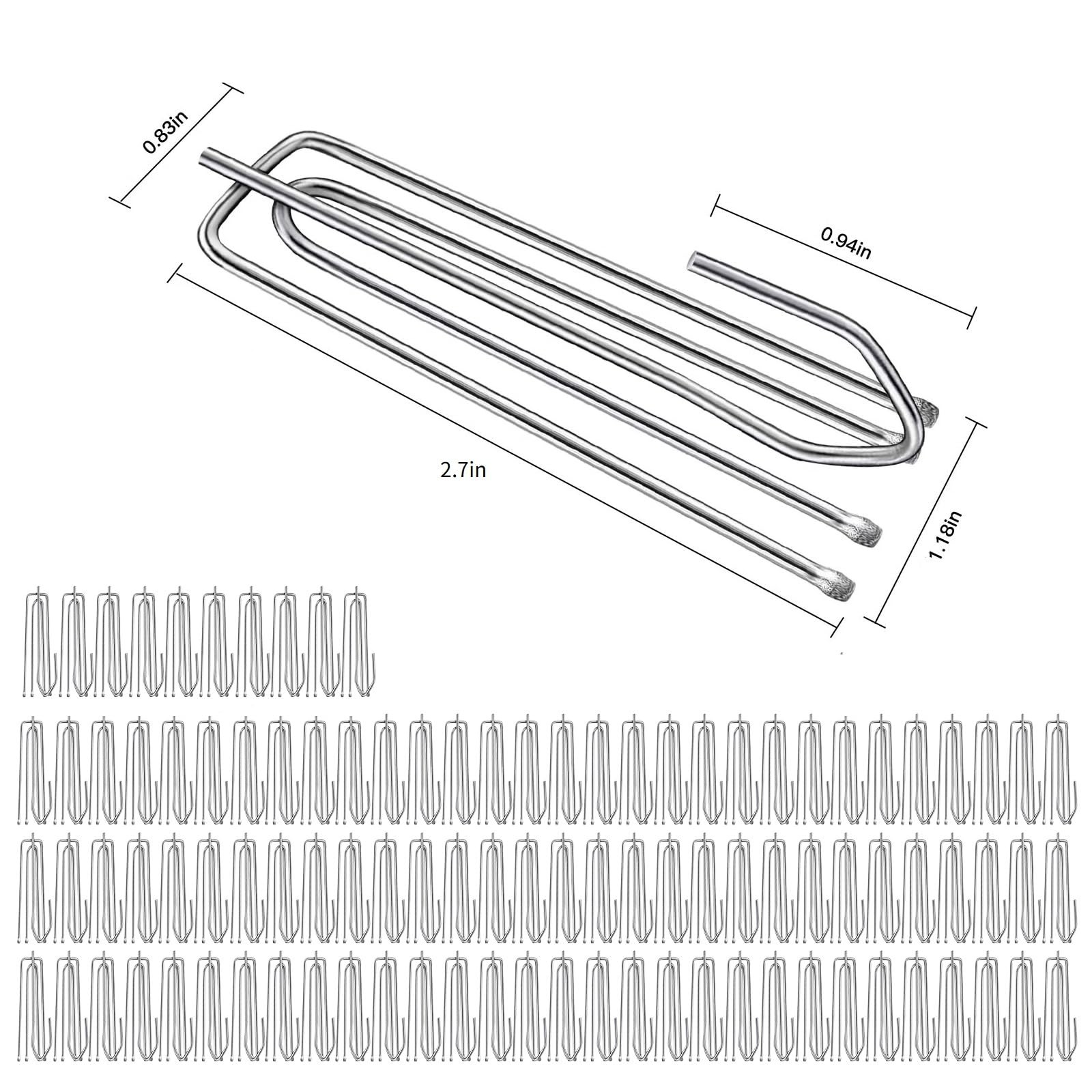 Go2Perfect Stainless Steel 4-Prong Pinch Pleat Curtain Hooks, 100 Pieces, for…