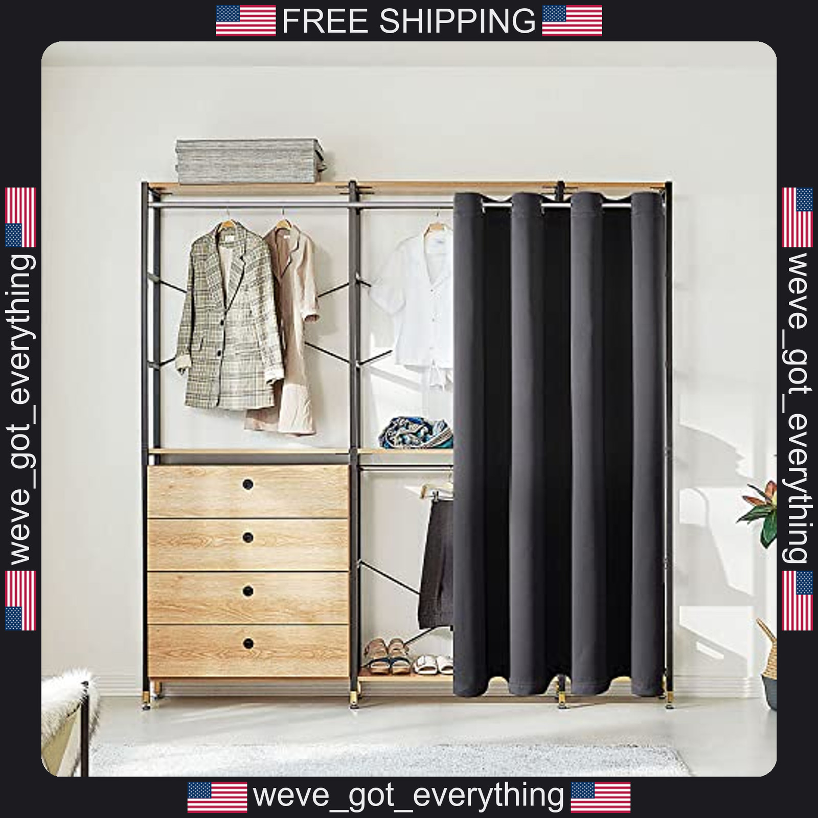 Single Doorway Curtain Panel Dark Grey Privacy Insulation