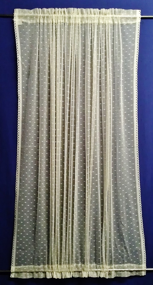 Point D’esprit Lace Door Window Side light Panel French Door Ivory 66″ x 66″