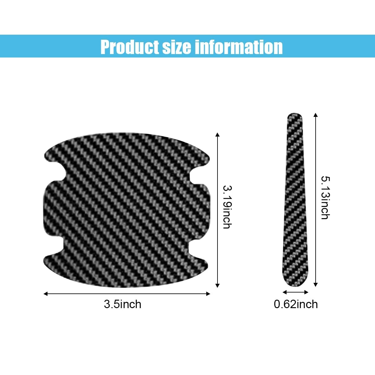 8Pc Car Door Handle Protector Universal Automotive Protection Film for Most Car