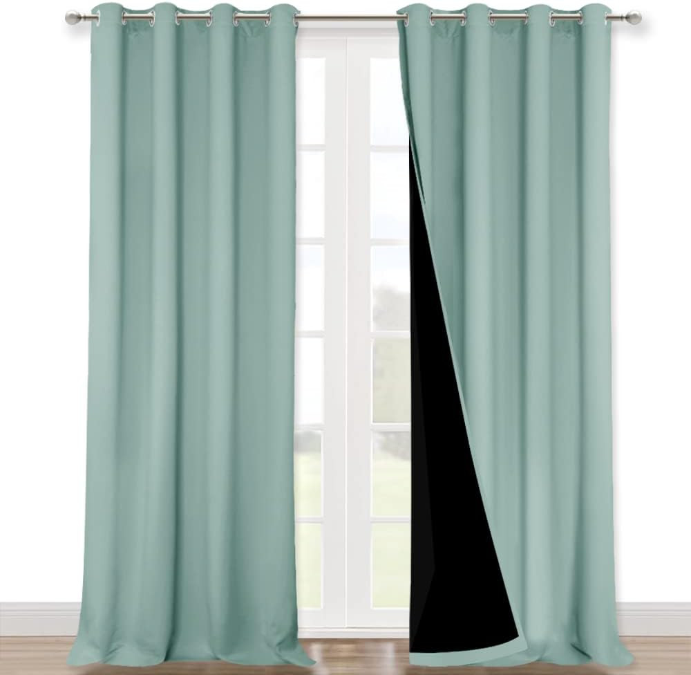 Full Shading Curtains 90 Inches Long 2 Panels Set for Windows, Super Heavy-Duty