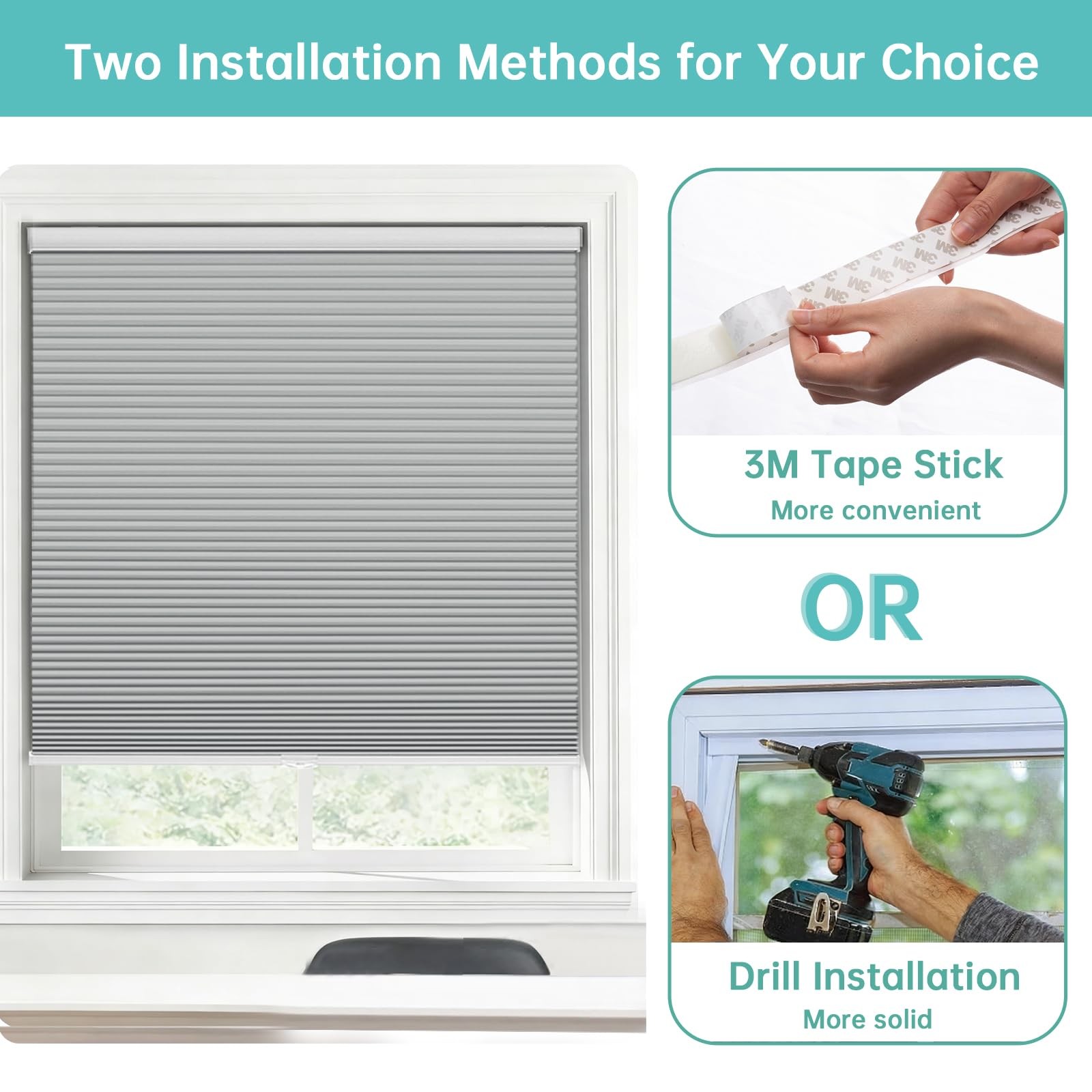 Changshade Blackout Cordless Cellular Shades For Windowshoneycomb Blinds
