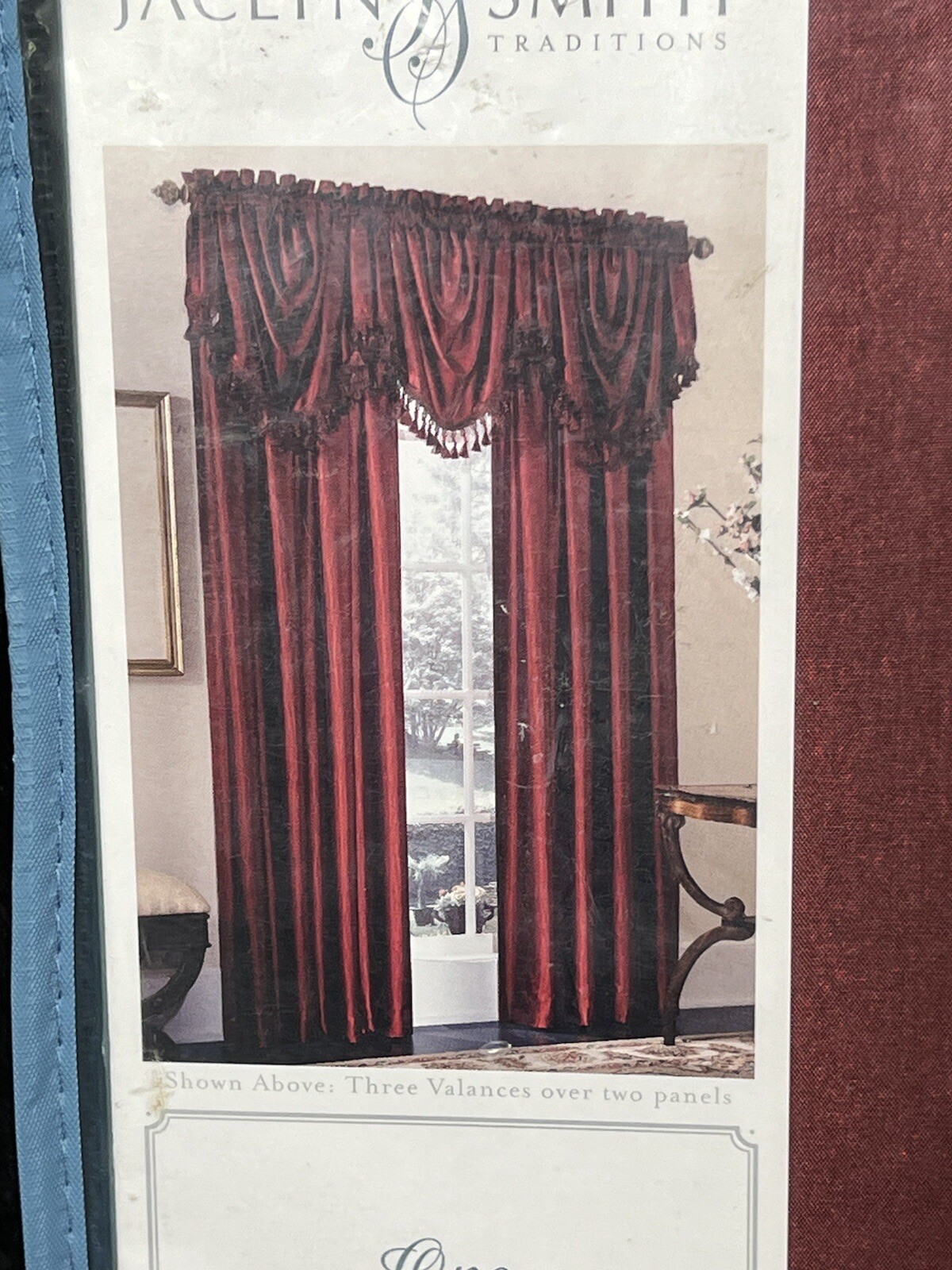 Vintage Jaclyn Smith Traditions One Solid Linded Panel 54×84″color:Scarlet New