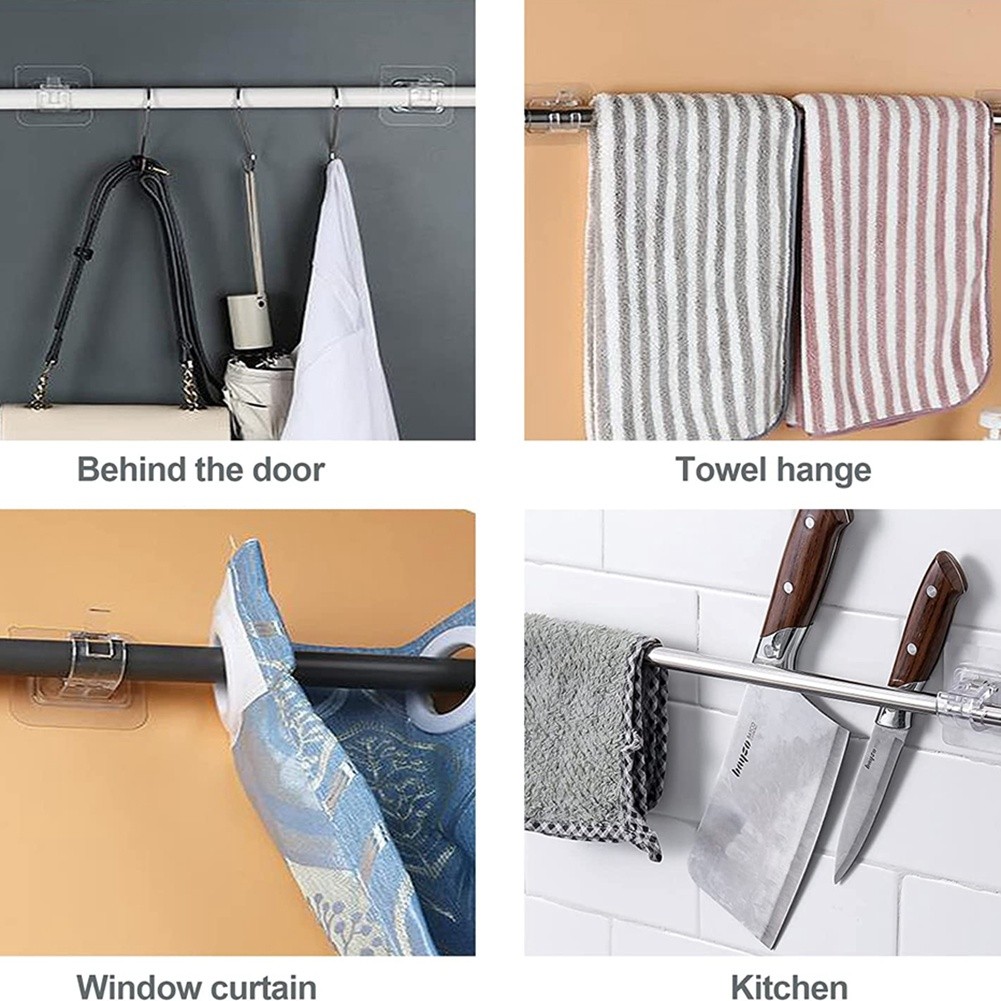 8 PCS Nail Adjustable Hooks Storage Hooks Clamp Z3G88062