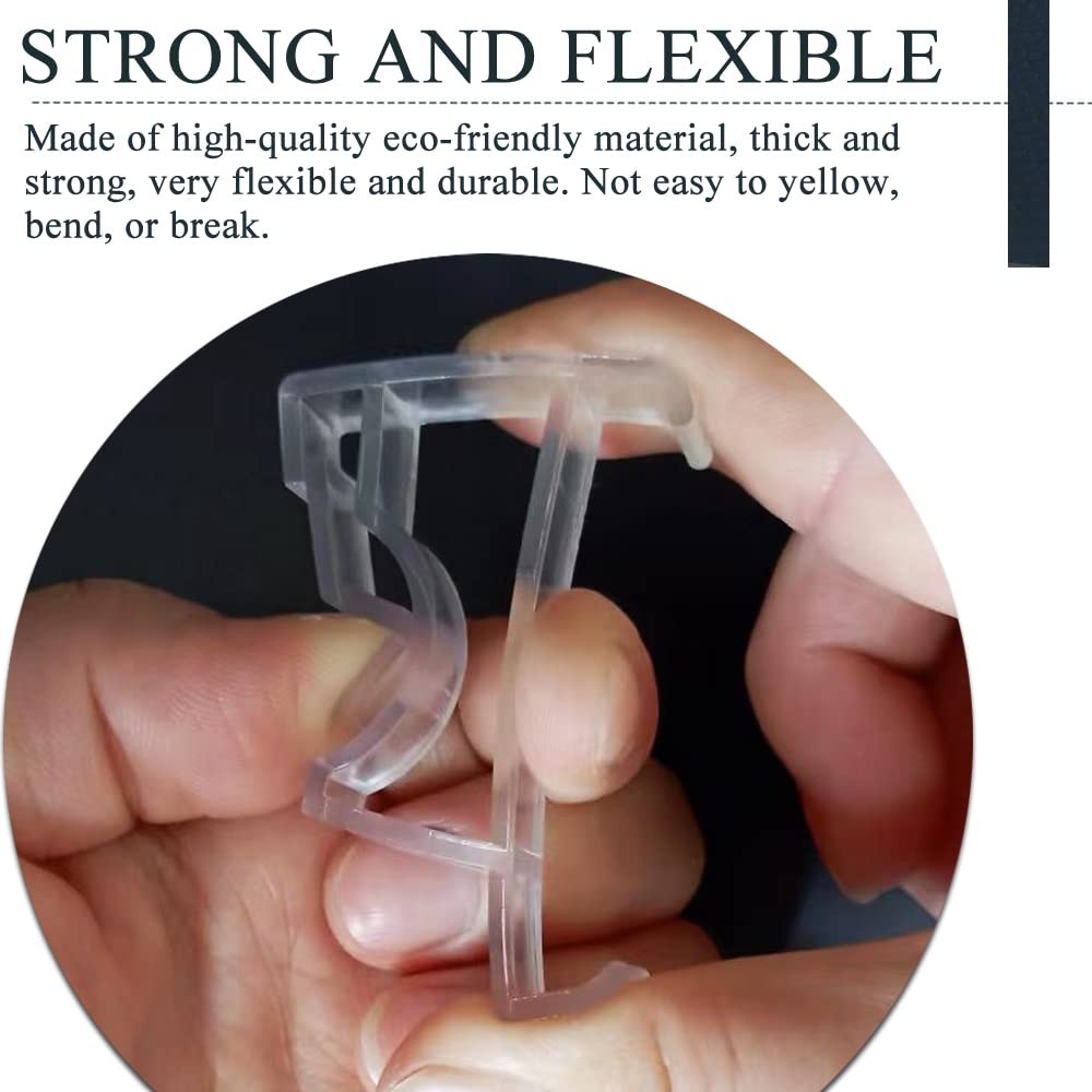 Valance Clips, 2 Inch Clear Blind Clips for Wood or Faux One Size,