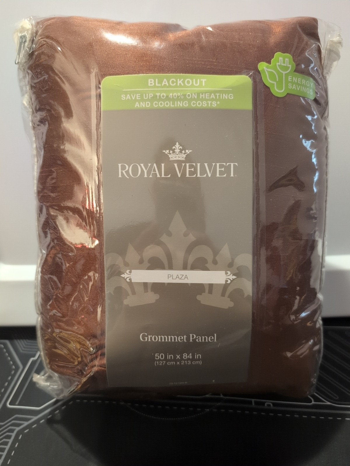 Royal Velvet Plaza Blackout Energy Savings Grommet Panel 50 W x 84 L Plaza