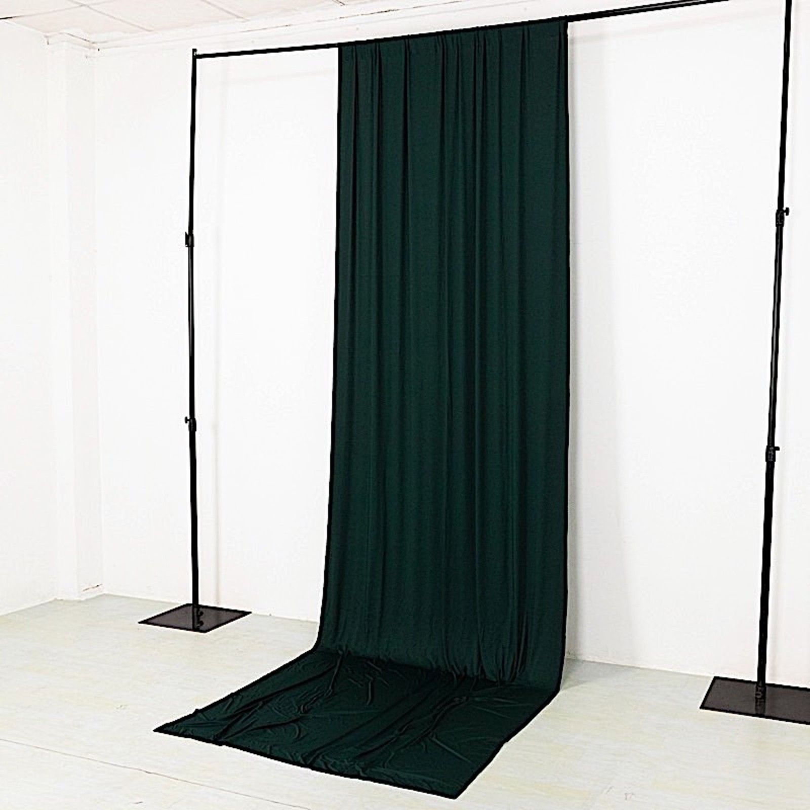 5 ft x 14 ft HUNTER GREEN 4-Way Stretch Spandex Divider Backdrop Curtain Wedding