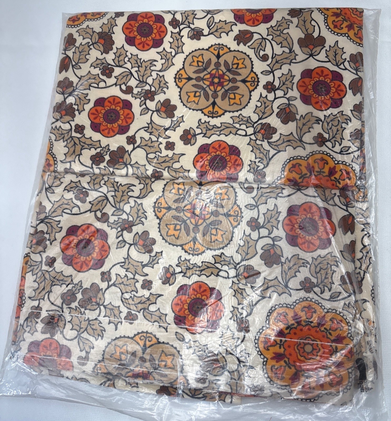 Grants 36″ Floral Print Cotton Tier Curtains Belgium Vintage 555