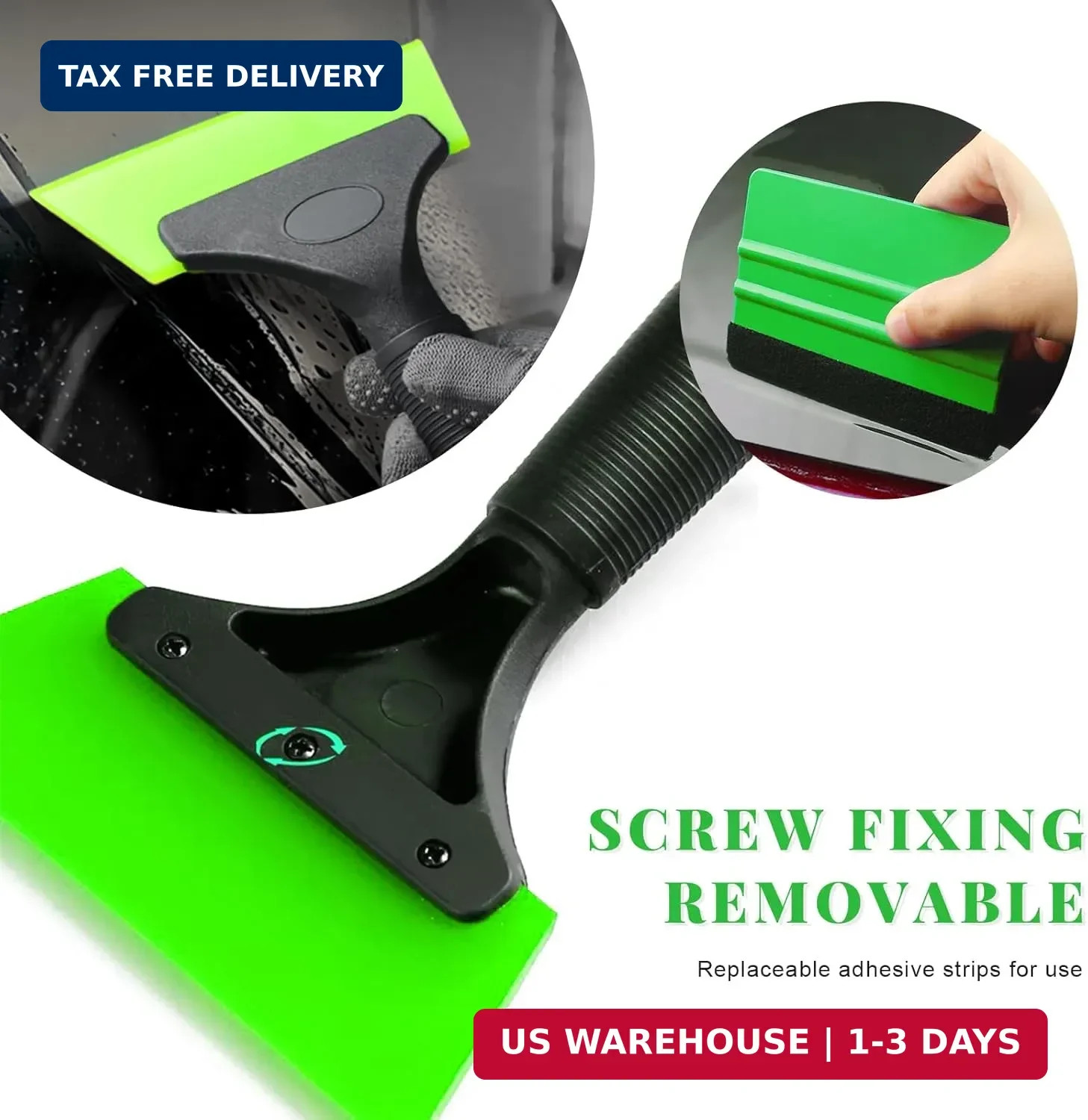 Yourkar 2 PCS Window Tint Kit Tools, Professional Vinyl Wrap Kit with Plastic Sq