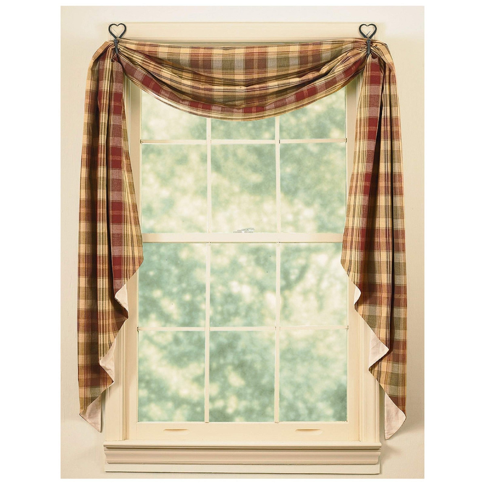 Fishtail Swag Curtains – Saffron, 145″ x 25″ | Extra Long Window Scarf | 100%…