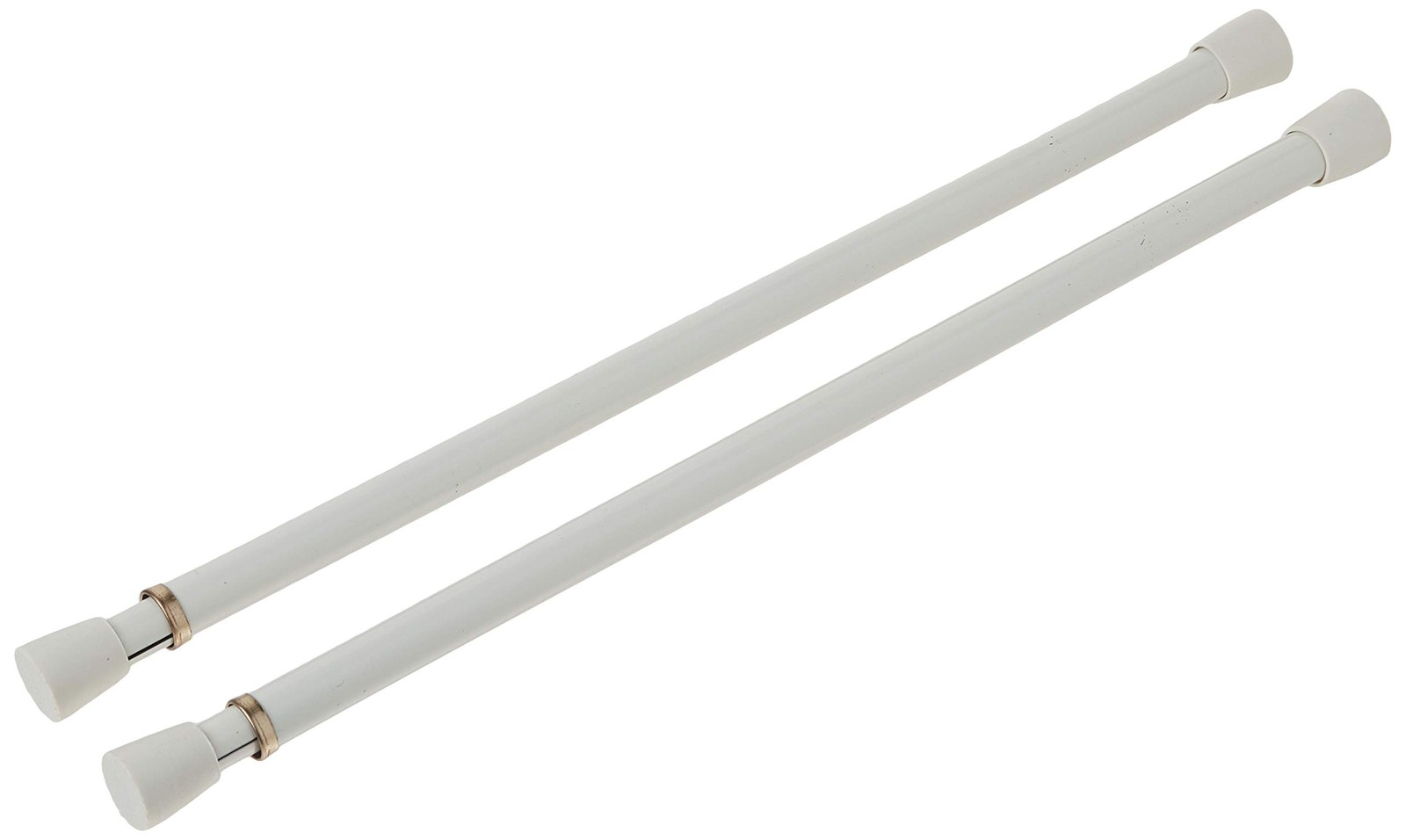 Spring Window Fashions 7/16-Inch Round 11 -18″ (Pack of 2), White(11″-18″)