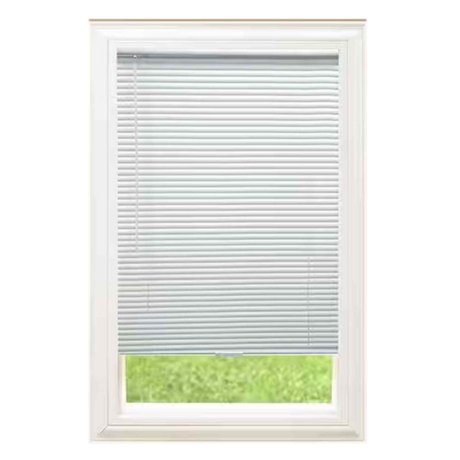 1 x 23″W x 72″L White Cordless Room Darkening 1″ Window / Door Vinyl Mini Blinds