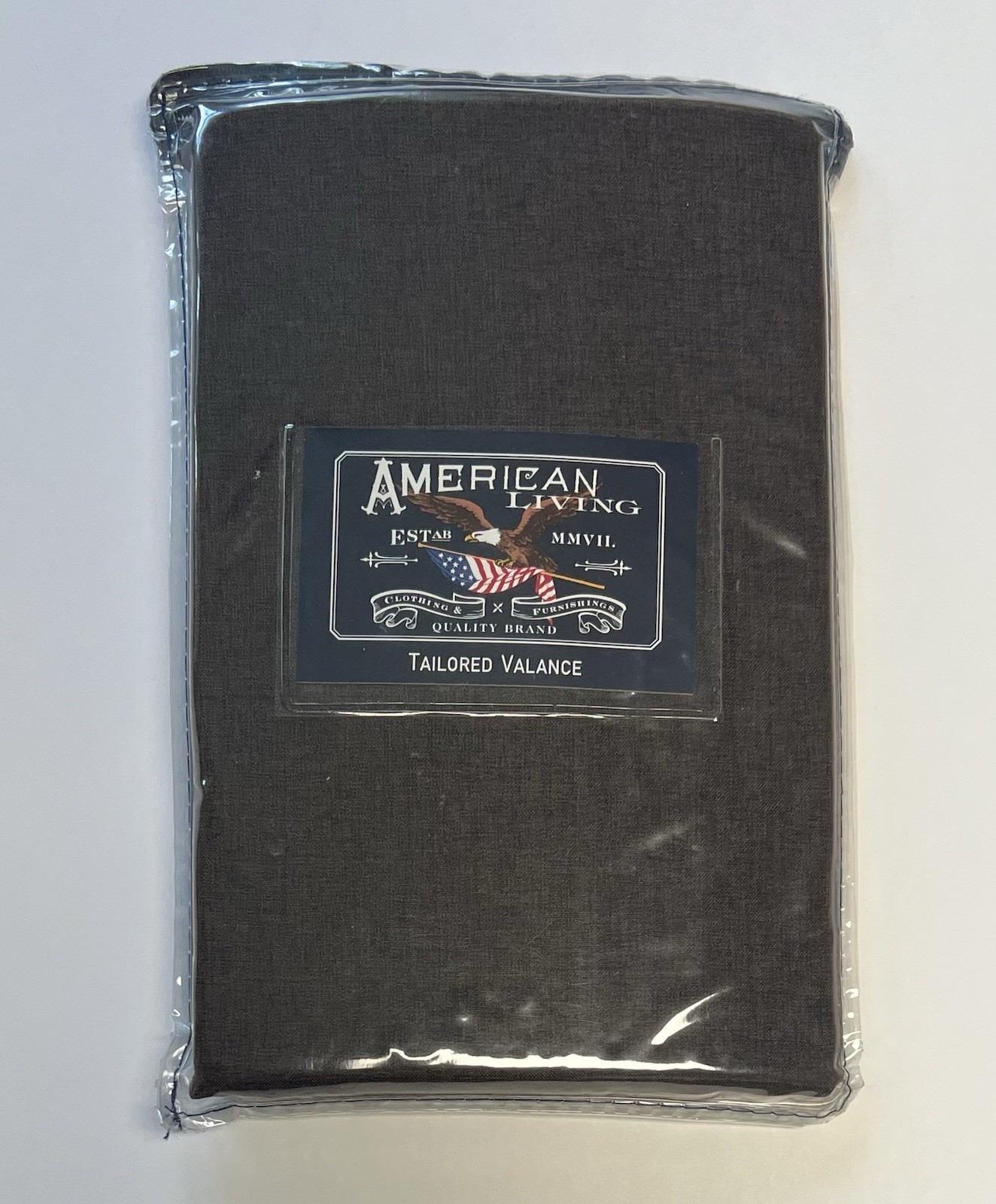 American Living Brooklane Tailored Valance Curtain Chestnut Brown 80” X 16” New