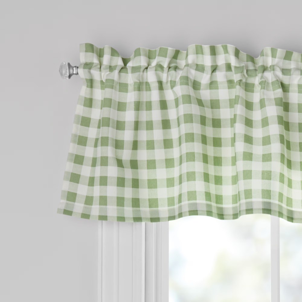 Sweet Sprigs 3 Piece Tier Set, Sage, Recycled Polyester BCI Cotton, 60″W x