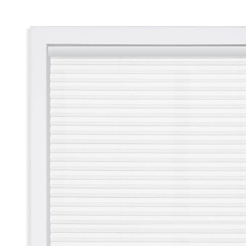 Cordless 1″ Light Filtering Cellular Shade 46″W x 72″H White