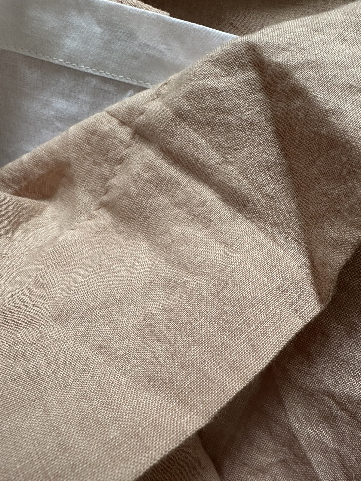 Pottery Barn Belgian Flax Linen 1 Single Drape Soft Lined 50×96” One Peach Blush