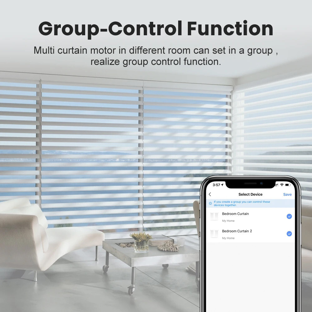 Tuya Smart ZigBee 35mm Roller Blinds Motor for 40/50mm Tube Work with Alexa
