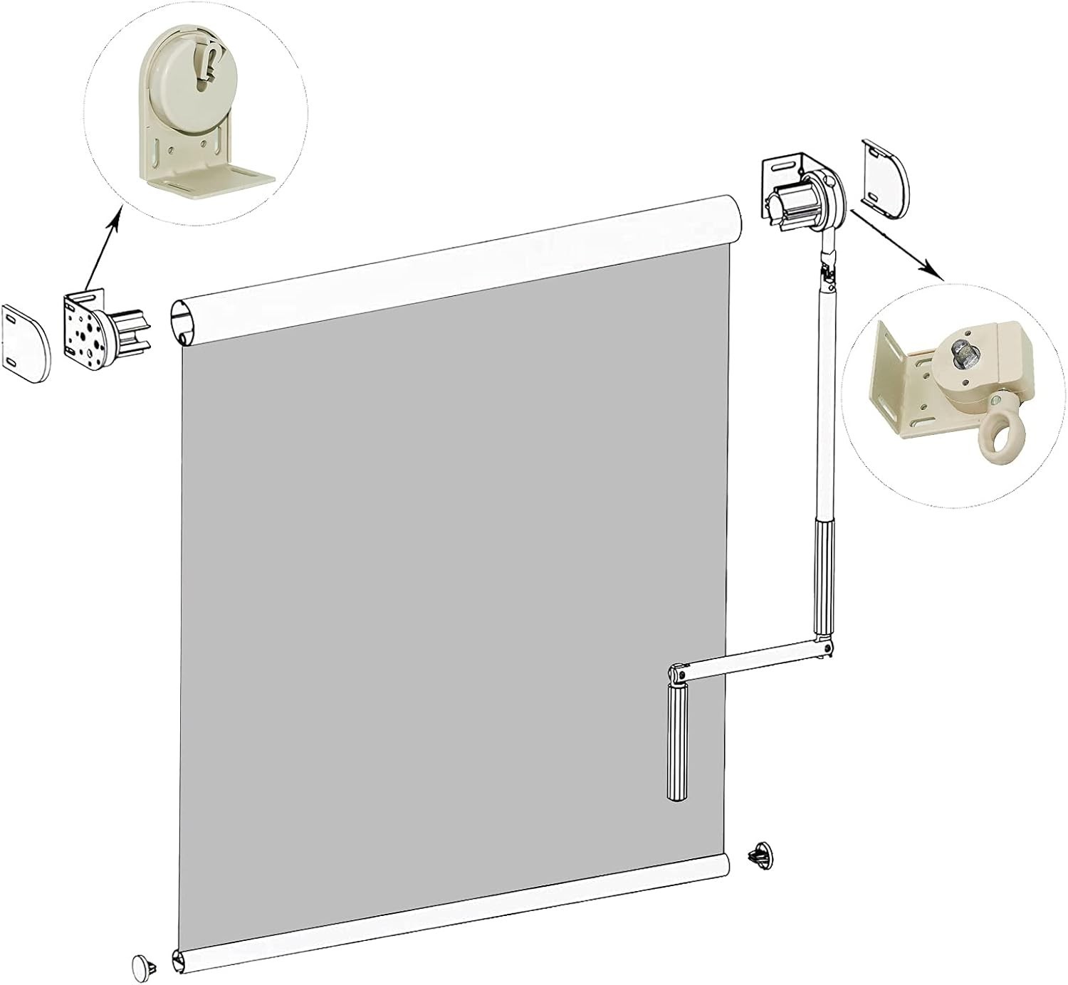 Revolutionary Cordless Roller Blind Bracket with Enhanced Pull Ring Mechanism