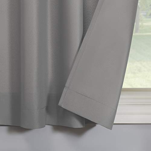 Martine Microfiber Semi-Sheer Rod Pocket Kitchen 45″W x 54″L (Pack of 3) Grey