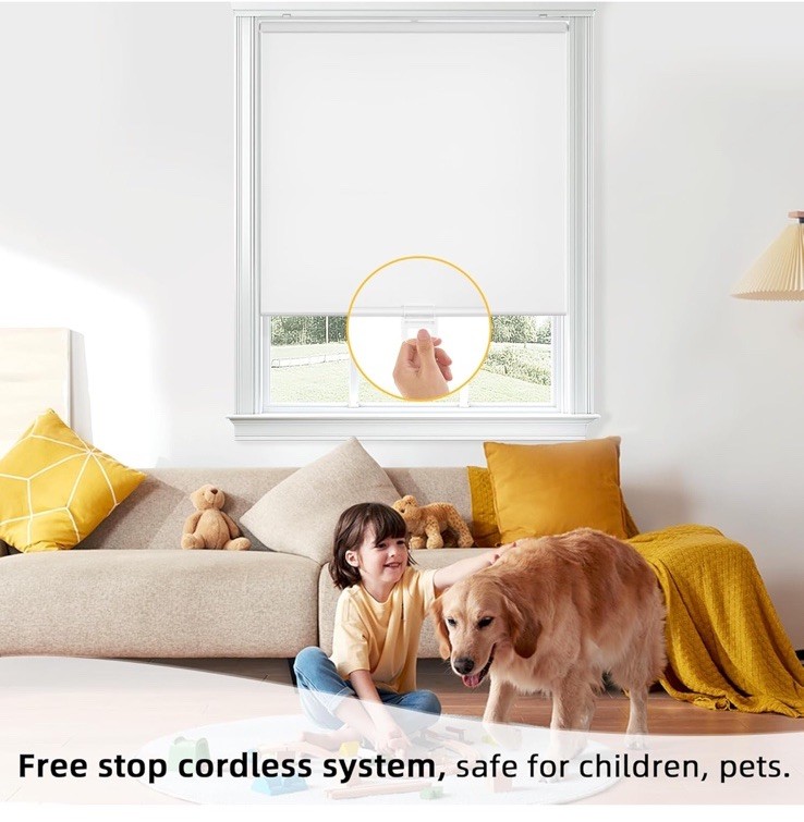 ChrisDowa 100% Blackout Roller Shade, Window Blind with Thermal Insulated, 40*72