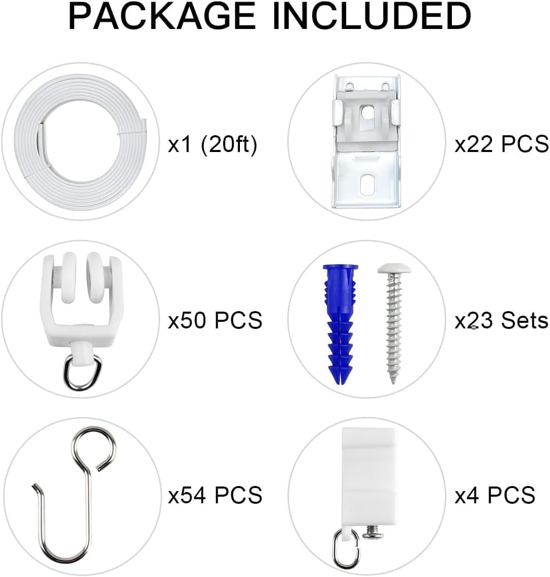 Flexible Ceiling Mount Curtain Track (20 Ft), Hospital Curtain Track System, Cei