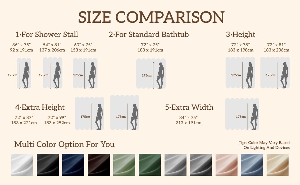 Ringless Extra Long Shower Curtain, 99 (96) Inch Tall Linen Textured Waterproof