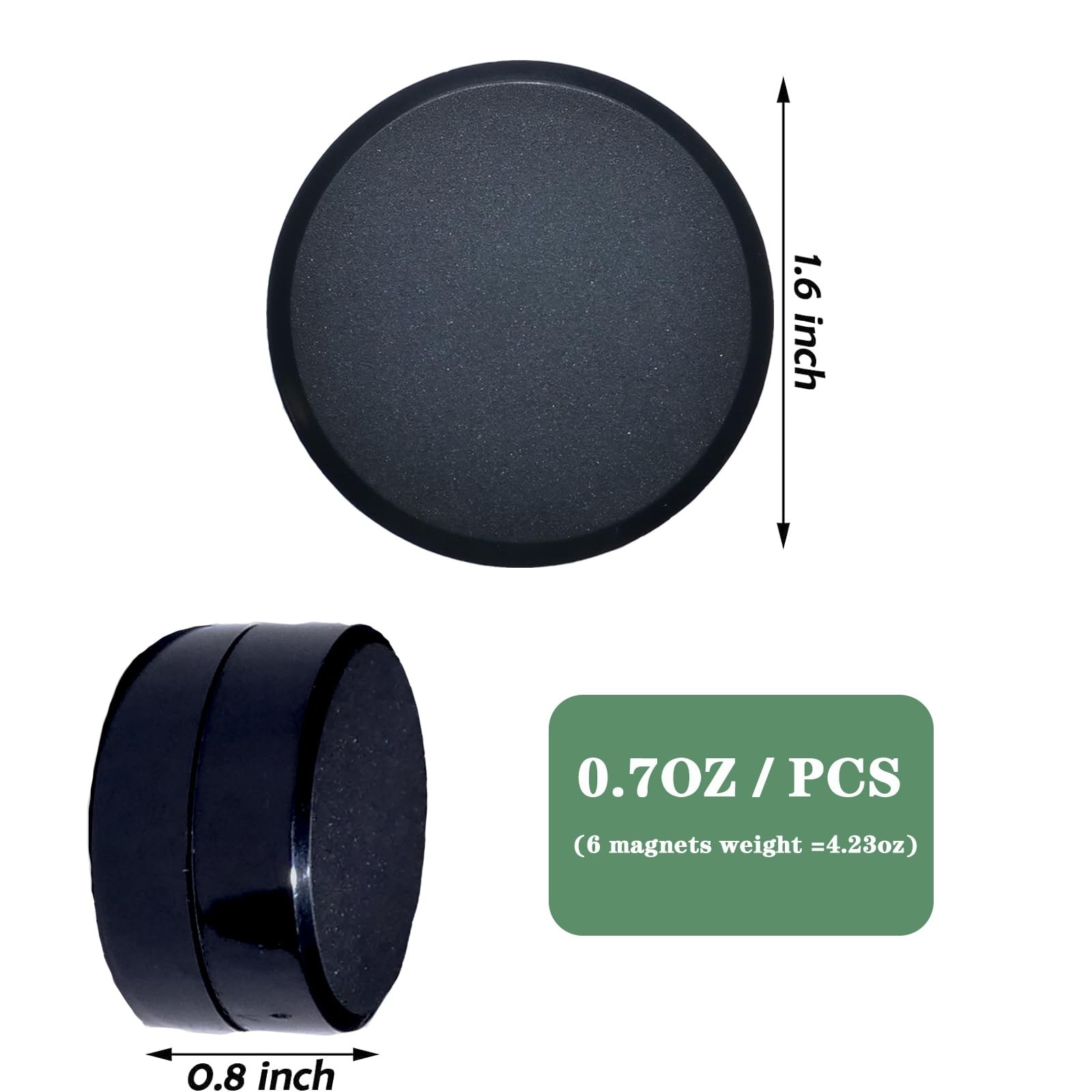 EMLTHORY 6 PCS Shower Curtain Weights 1.57″W x 1.57″L (Pack of 6), Black