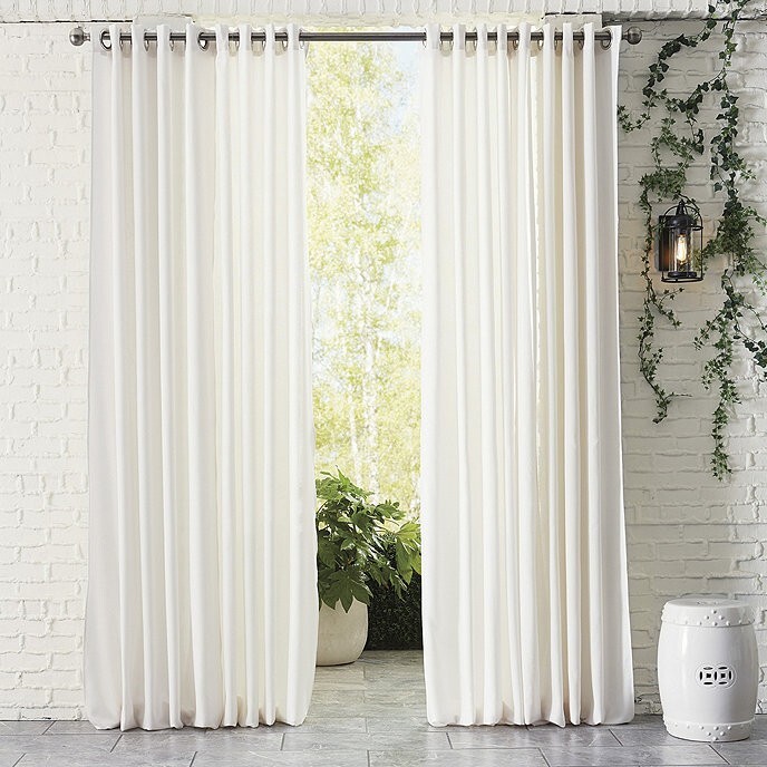 NWT Ballard Designs Indoor/Outdoor Drapery Sheer Panel w/ Grommets 50 x 108″