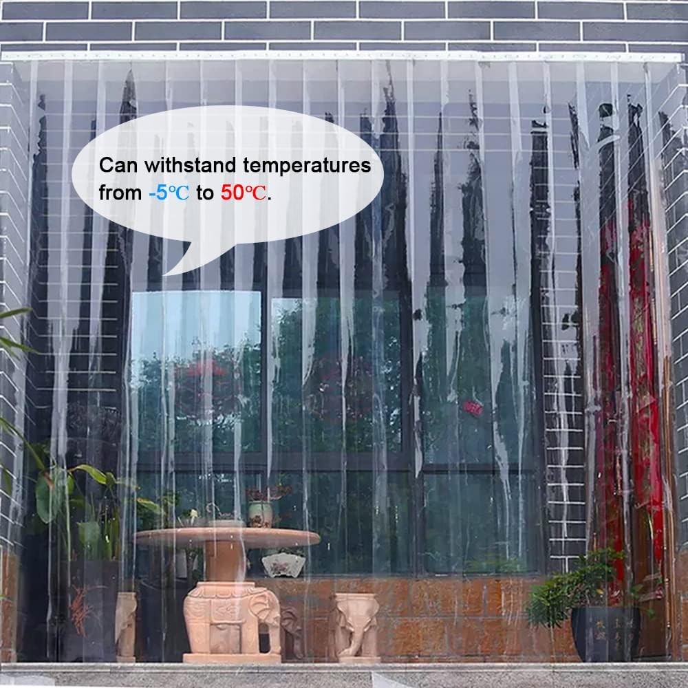 164 ft x 7 in Clear Vinyl PVC Strip Curtain Roll