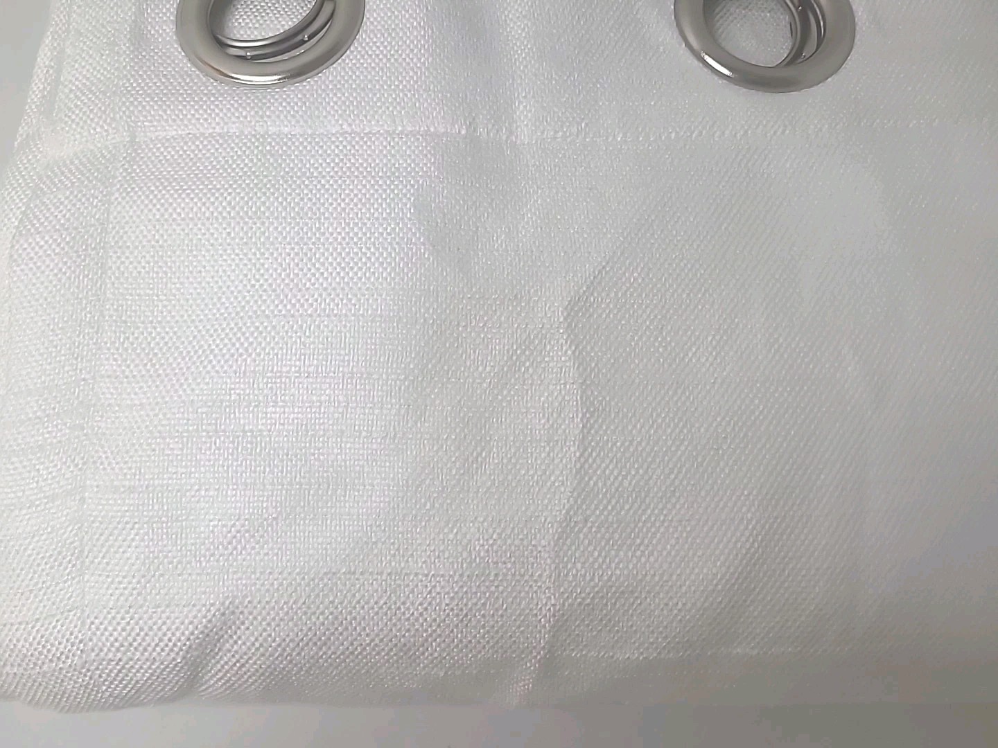 Linden Street Gwen Basketweave Grommet Top Light-Filtering Curtain 50×95/ White