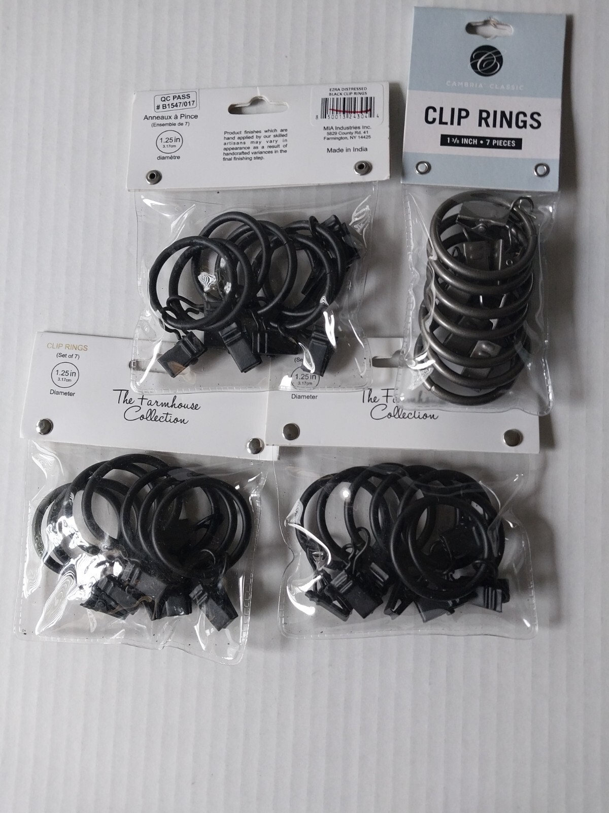 The Farmhouse Collection Clip Rings 1.25in 4 Pks.