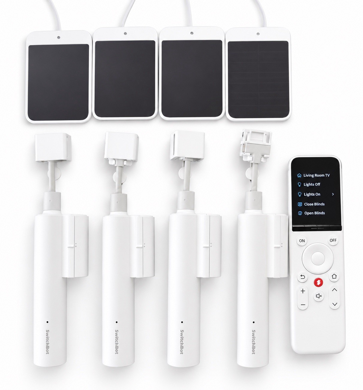 SwitchBot Blind Tilt Solar Smart Opener Used 4 Pack With remote