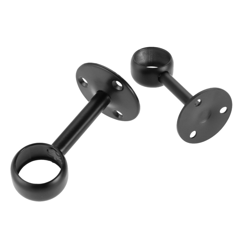 2Pcs Flange Rod Holder Closet Pole Socket Stainless Steel for tube Dia.16mm-32mm