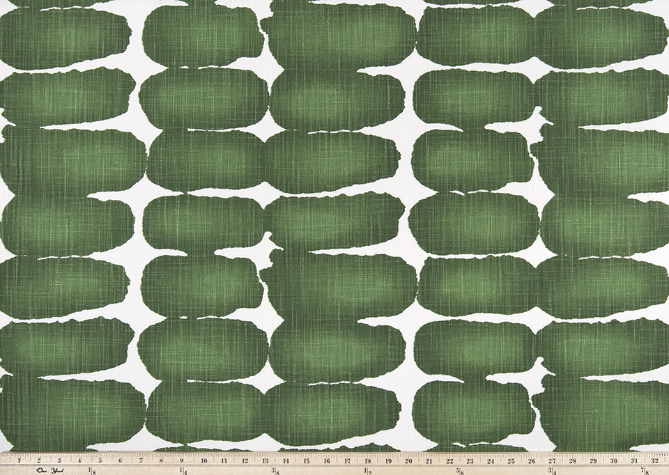 Curtains Made in the USA, Shibori Dot Green, Medium Weight Cotton Slub