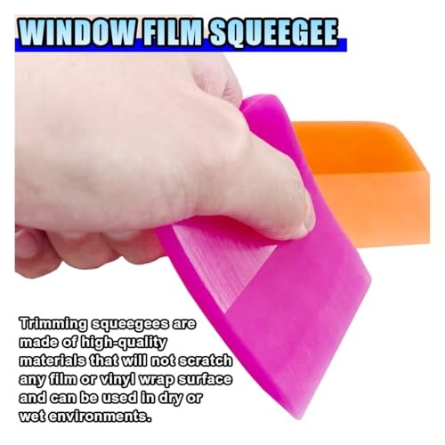 2PCS Car PPF Squeegee, TPU Soft Rubber Anti-Scratch Vinyl Wrap Window Tint
