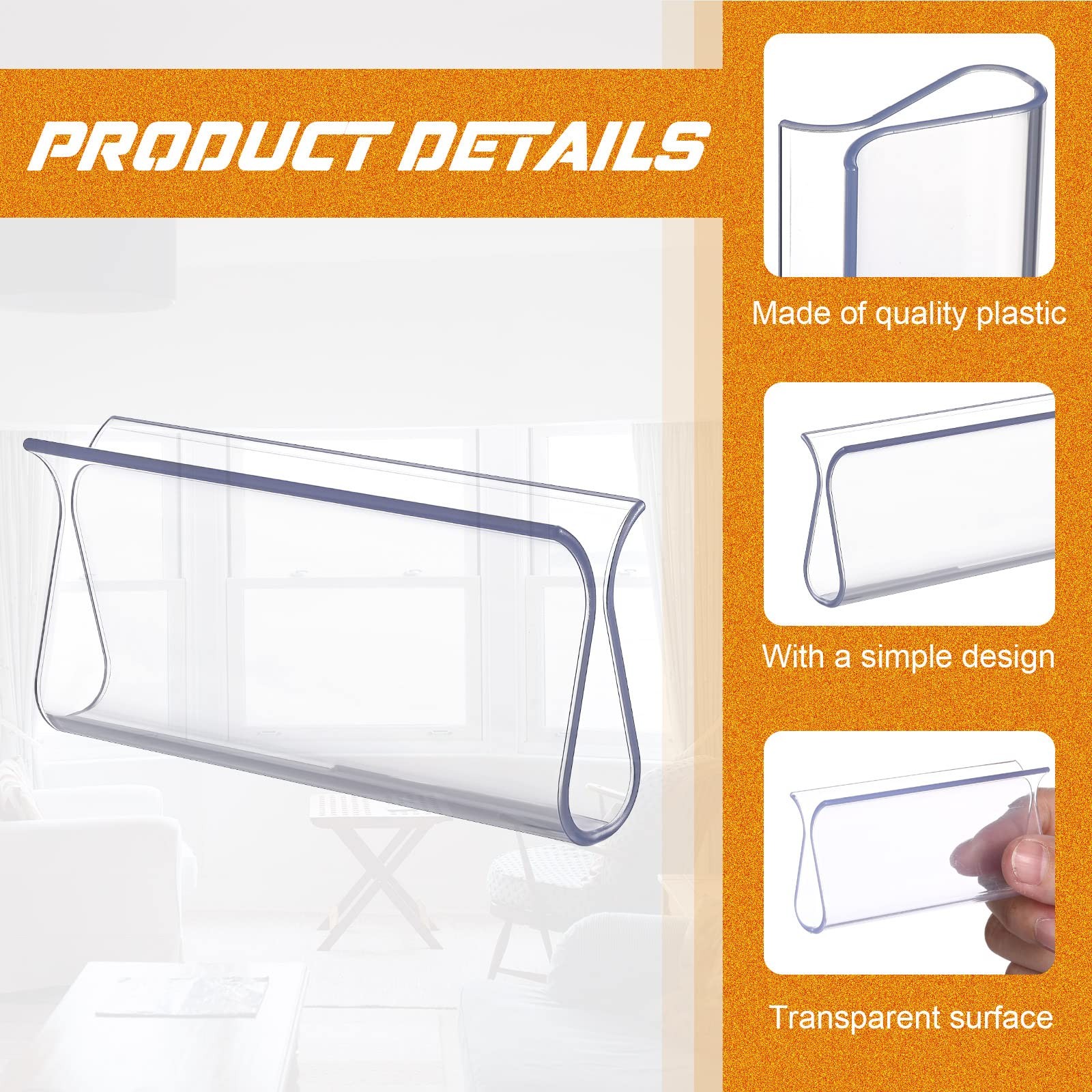 Chunful Shade for Roller Pull Down Shades Handle One Size, Clear