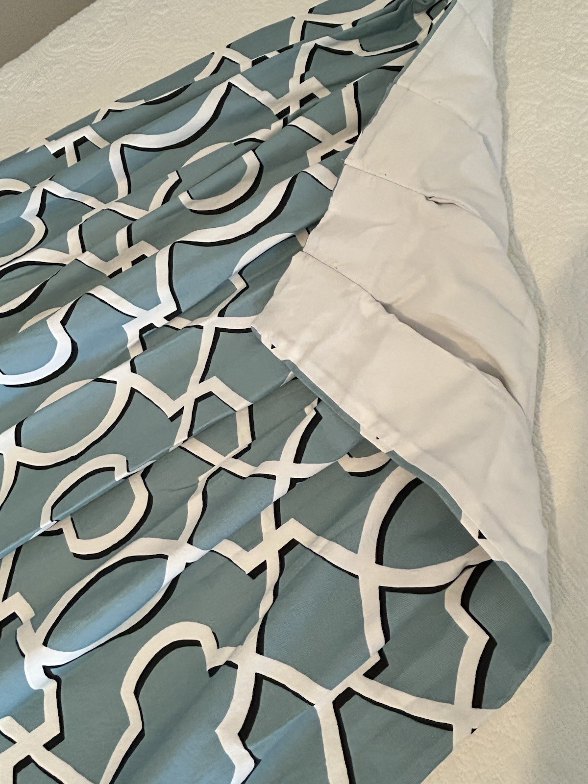 Handmade Drapery Panels Pair 98”L Pleated Lined Cool Pattern & Colors!!