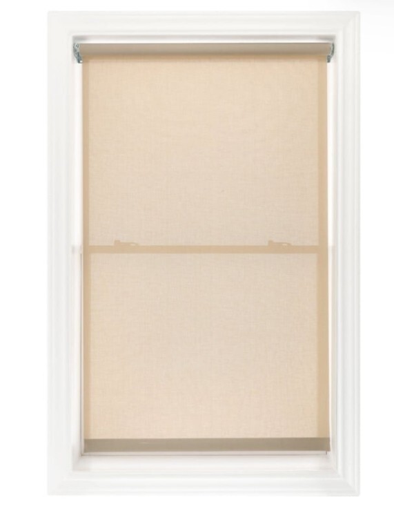 Blindster 4 Light Filtering Roller Shades w/5% Openness Solar 24″W x 56″H Linen