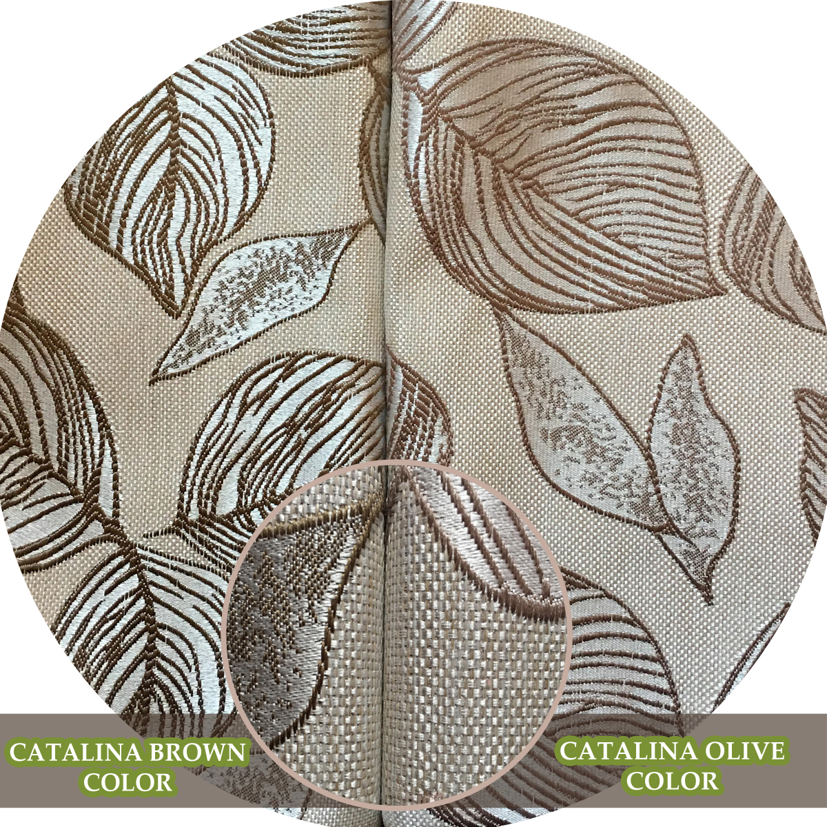 Catalina Garden Theme Jacquard Grommet Top Curtain Panels ( Set of 2 Panels)
