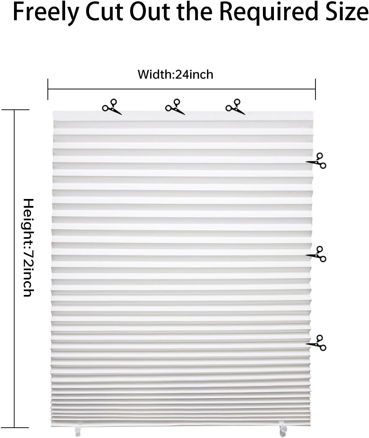 6-Pack Temporary Light Filtering Paper Blinds for Window, Cut to Size Adhesive P