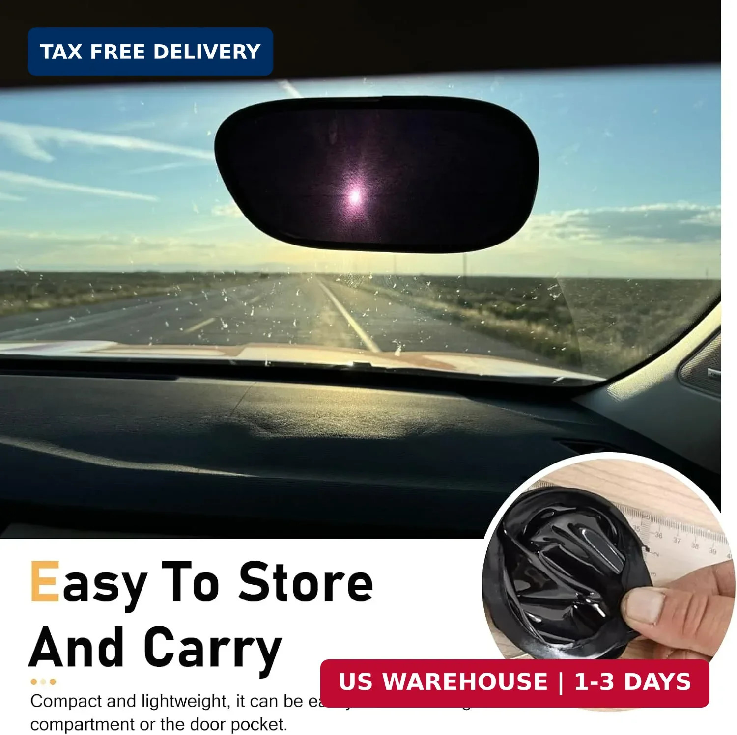 2PCS Car Miniature Static Cling Window Shade, PVC Heat-resistant Anti-glare Smal