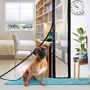 Transparent Reversible Left or Right Side Opening Insulated Door Curtain,