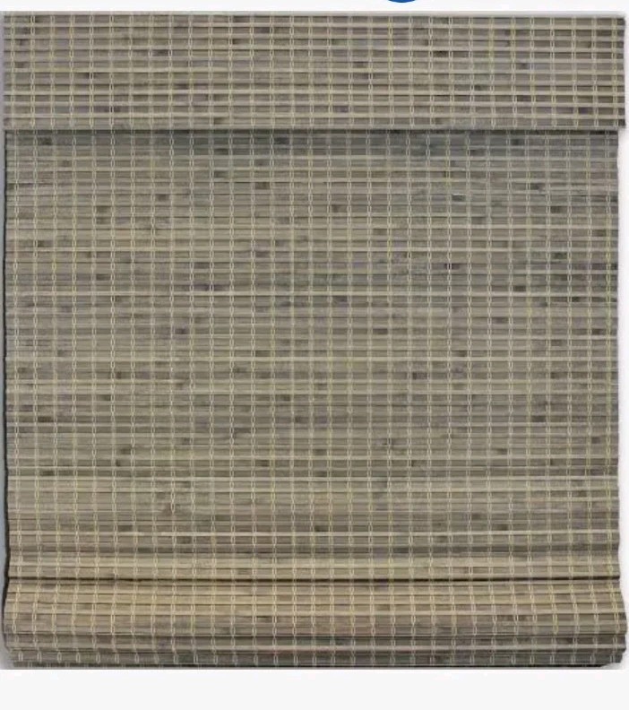 Cordless Bamboo Roman Shades – Flatweave, Driftwood 26 1/2″ X 48″ (Actual)