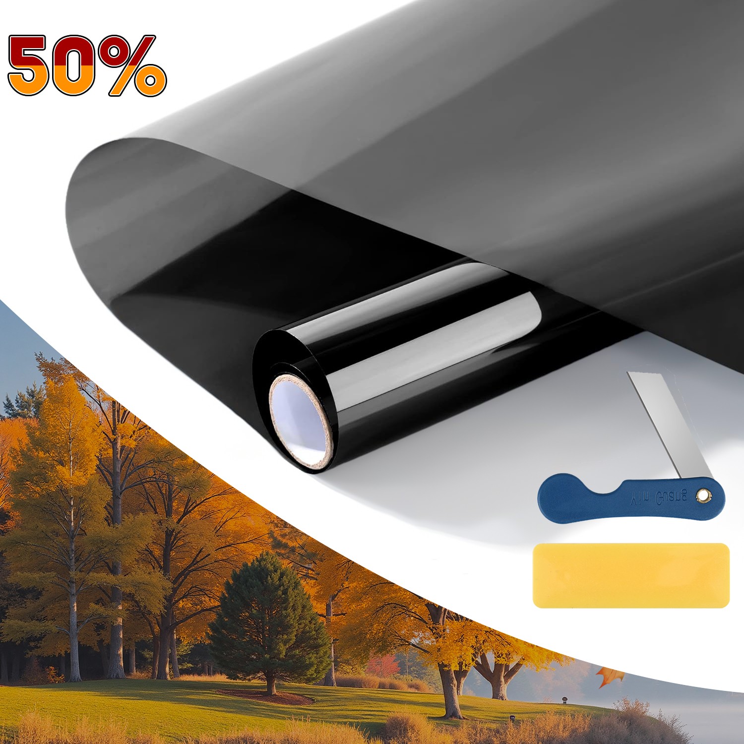 20″ x 10FT/20FT Car Window Tint Film Roll – 5-50% VLT for Car, Home & Office USA